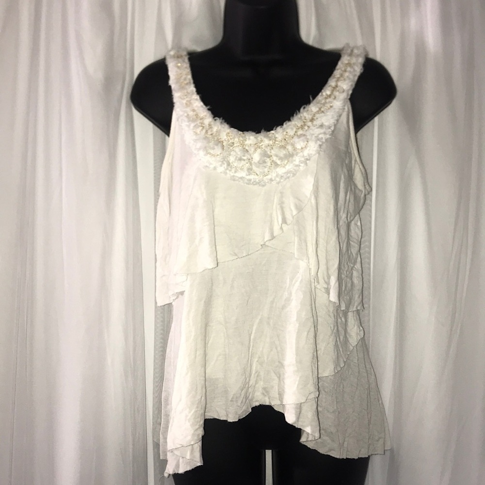 White  and gold tank top